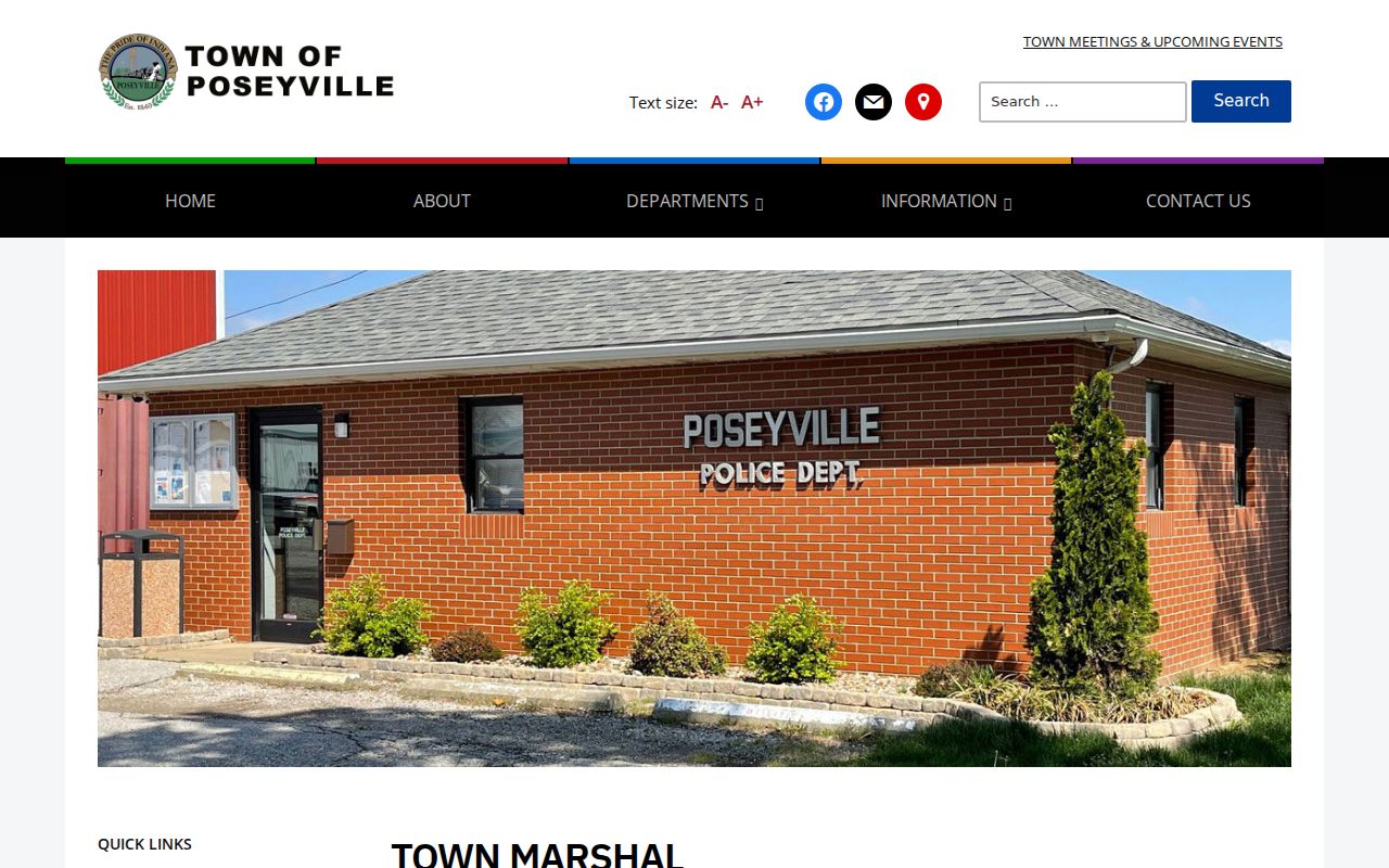 Posey County traffic warrant Poseyville town marshal page